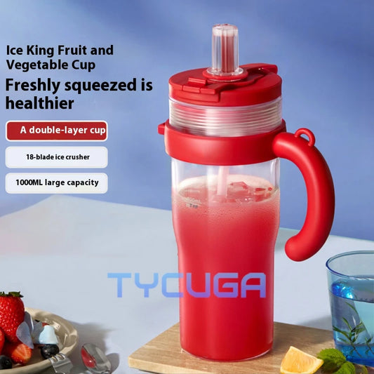 Juceos 2025 Smart Dual-Lid Portable Juicer – Long-Lasting Wireless Blender