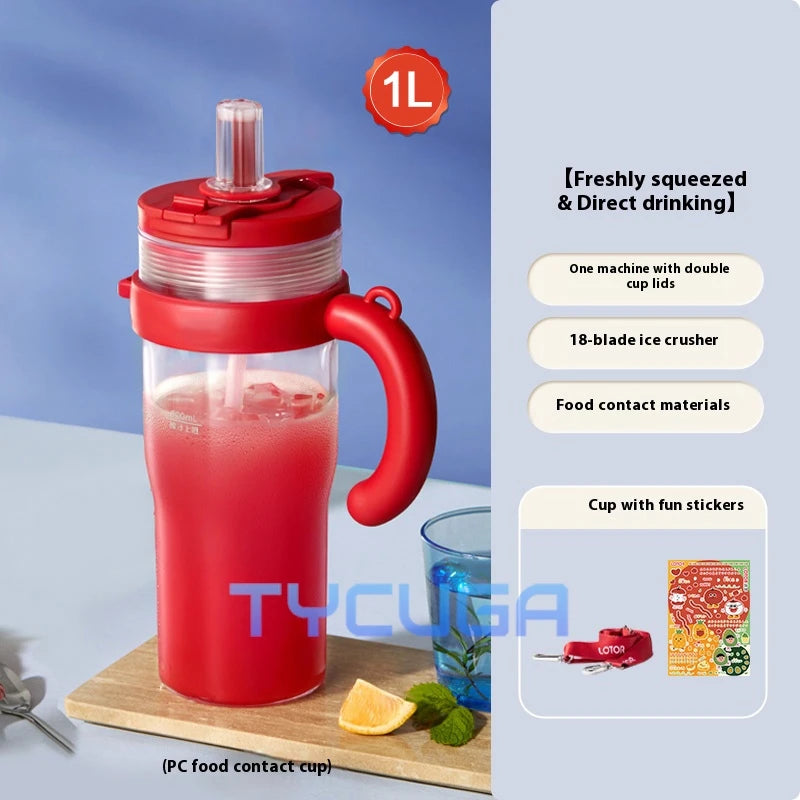 Juceos 2025 Smart Dual-Lid Portable Juicer – Long-Lasting Wireless Blender