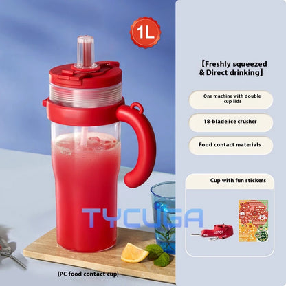 Juceos 2025 Smart Dual-Lid Portable Juicer – Long-Lasting Wireless Blender